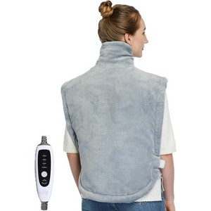 Large Weighted Heating Pad for Neck, Shoulders and Back,4 Heat Settings, Fast Heating, Auto Shut Off, Electric Full Body Pain Relief - 1 of 4