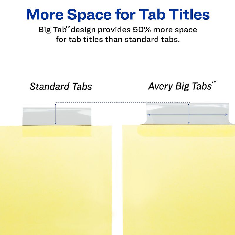 Avery Insertable Big Tab Dividers 8-Tab Letter 23285, 4 of 9