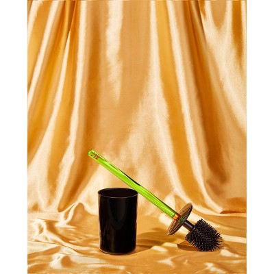 Neon Green Acrylic Toilet Plunger with Drip Tray