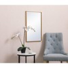 Elegant Lighting Metal frame rectangle mirror 18x28 inch in brass - 3 of 4