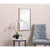 Elegant Lighting Metal frame rectangle mirror 18x28 inch in brass - image 3 of 4