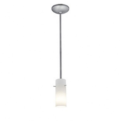 Access Lighting Cylinder 1 - Light Pendant in  Brushed Steel