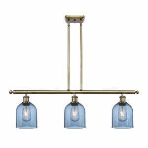 Bella - 3 Light Stem Hung Island In Industrial Style-10 Inches Tall and 36 Inches Wide - 1 of 1
