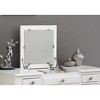 Vynxaria Classic 1pc Vanity Set with Stool - White Finish, Open-Up Mirror & Unique Legs - 4 of 4
