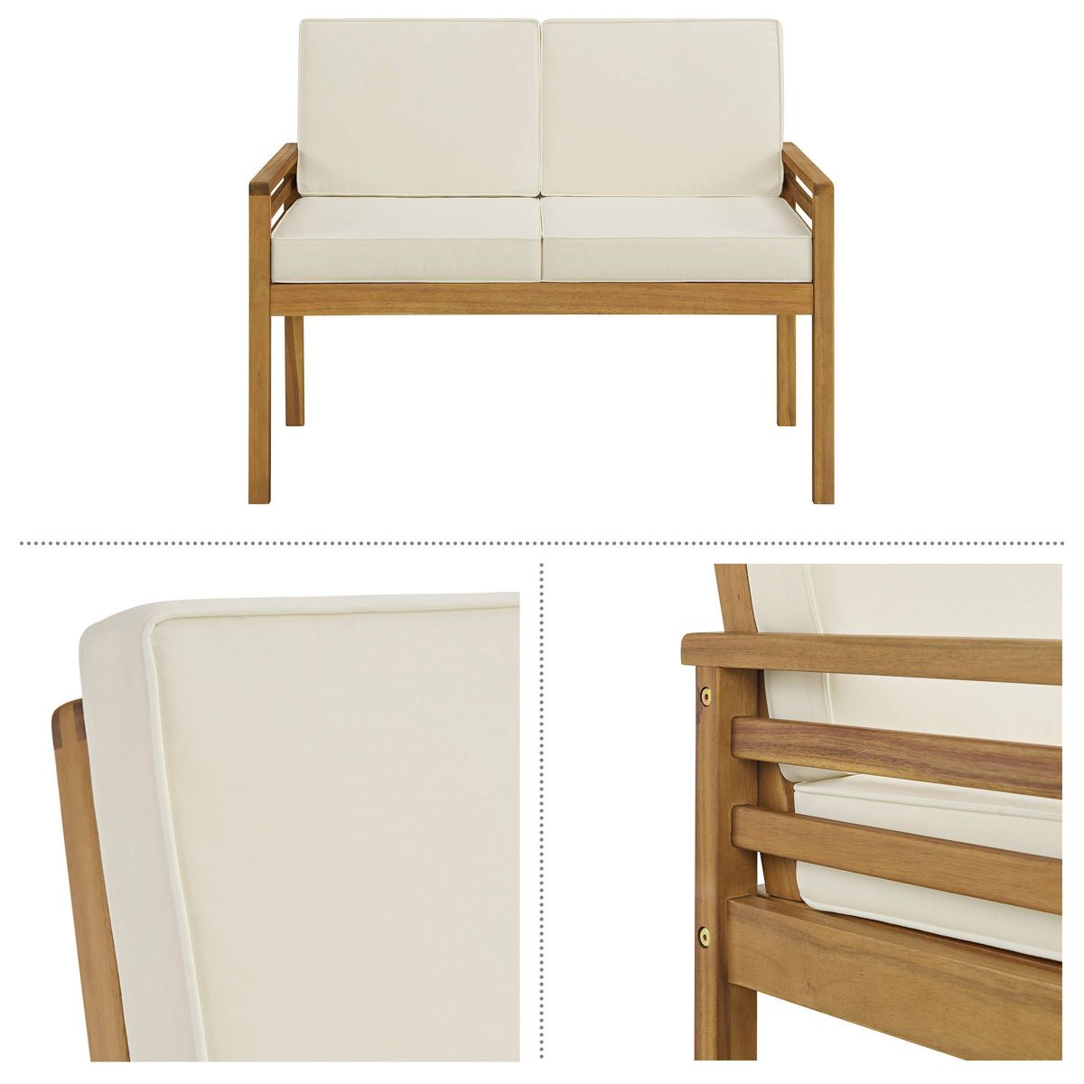 Alaterre Furniture 2pc Okemo Outdoor Patio Weather-Resistant Couch with Cushions & Coffee Table - thumbnail 6