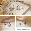 925 Sterling Silver Teardrop White Pearl Small Simple Stud Hypoallergenic Minimalist Wedding Earrings for Women - 3 of 4