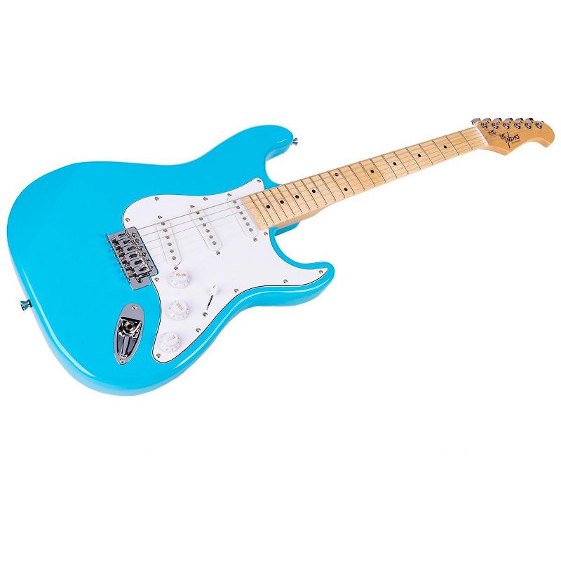 Indio Cali Classic Electric Guitar with Gig Bag-Blue, 4 of 7