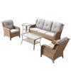 Gymojoy 5 Piece Outdoor Wicker Sofa with Patio Chairs with Coffee Table and Side Table - 2 of 4
