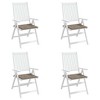 vidaXL Chair Cushion Set of 4 Taupe Oxford fabric (100% polyester) - 4 of 4