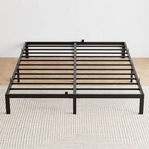 Metal Platform Bed Frame, 14' Bed Frame with Heavy Duty Slats Support, Strong Bearing Capacity Bed Frame with Under Bed Storage, No Box Spring Needed - 1 of 4