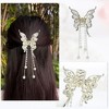 Unique Bargains Women's Butterfly Tassel Hair Clips and Pins Gold Tone 2 Pcs - 3 of 4