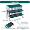 Chicken Nesting Box, 8 Hole Chicken Laying Box with Chicken Perch, Heavy Duty Metal Roll Away Nest Box for Chicken Coop Hens - 2 of 4