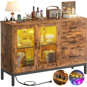 Aheaplus Sideboard Buffet Cabinet with 5 Wood Drawers - 1 of 4