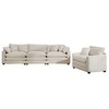 Mid-Century Corduroy 2-Piece Sofa Set (3-Seater + Single) - 4 of 4
