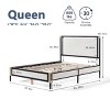 Queen Upholstered Platform Bed Frame with Headboard,Boucle Fabric,No Box Spring Required-LAOTIES - 2 of 4
