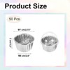 Unique Bargains Greaseproof Double-sided Aluminum Foil Cupcake Liners with Lids 50 Pcs - 2 of 4