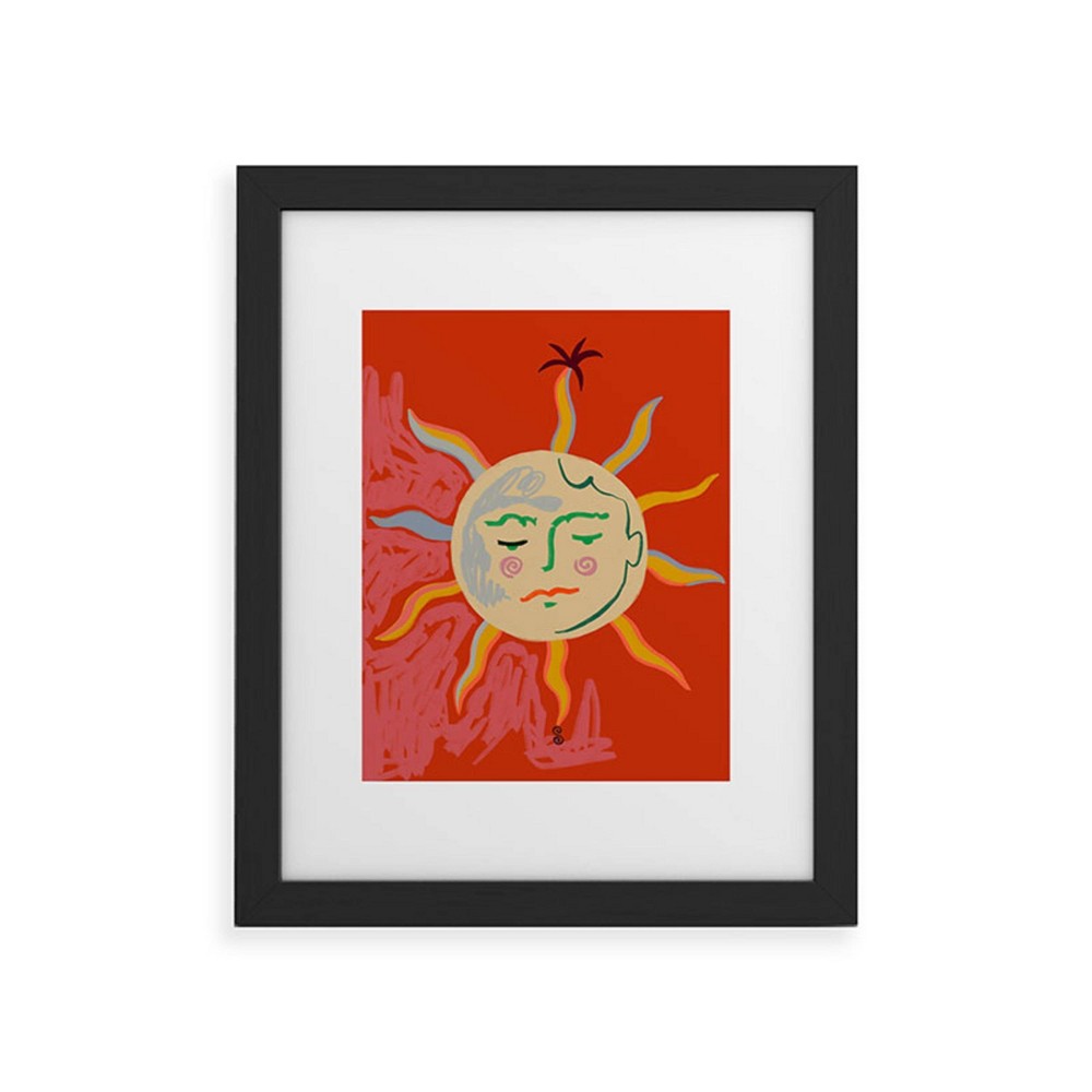 Photos - Other Decoration Deny Designs 18"x24" Sandrapoliakov Helios Black Framed Art Print: Modern Style, Cardstock, Digital Artwork