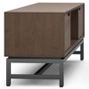 72" Solid Rubberwood and Blackened Metal Low TV Stand with Handcrafted Finish and Cord Management for Living Room and Bedroom - 4 of 4