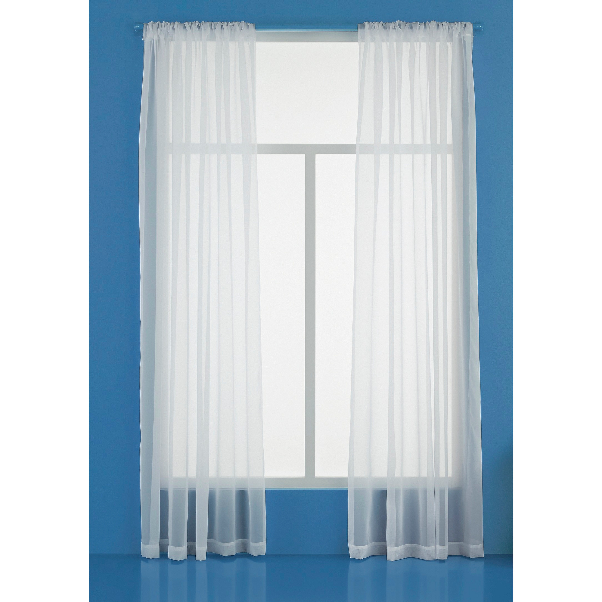 60"x63" Sheer Window Curtain Panel White - Room Essentials™