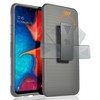 Nakedcellphone Combo for Samsung Galaxy A20, A30 - Ring Grip/Stand Case and Belt Clip Holster - Black - 3 of 4