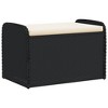 vidaXL Storage Bench with Cushion Black 31.5"x20.1"x20.5" Poly Rattan - 2 of 4
