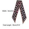 INSPIRE CHIC Women's Floral Printed Flowers Skinny Long Satin Silky Neck Scarves 1Pc - 3 of 4