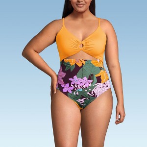 Lands' End Women's O-Ring Monokini One Piece Swimsuit - 1 of 4