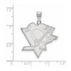 Black Bow Jewelry 10k White Gold Pittsburgh Penguins NHL Extra Large Pendant - 2 of 3
