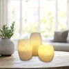 LumaBase Battery-Operated Textured Wax LED Candles - Set of 3 - 2 of 4