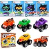 Joyfy 16 Packs Valentines Day Pull Back Monster Truck Toys with Cards for Kids' Classroom Exchange Gifts Valentine Party Favor Toys - 2 of 4