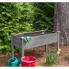 Gulches 180 Qt Extra Large Gray Indoor Solid Wood Ergonomic Elevated Raised Garden Bed with Liner Outdoor Use (48 in L x 24 in W x 30 in H) 1-Pack - 2 of 4