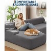 107" L Shaped Convertible Sectional Sofa, Upholstered 3 Seater Modular Sofa, No Assembly Required Sofa Sleeper for Living Room, Bedroom - 4 of 4