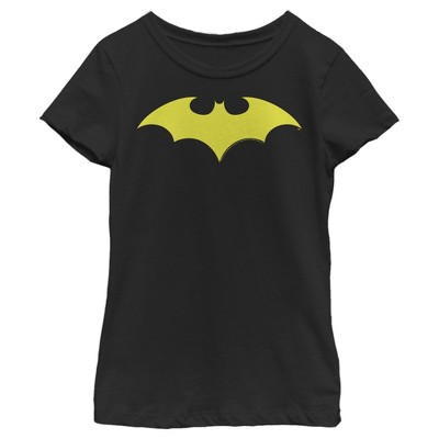 Girl's Batman Winged Hero Symbol T-shirt - Black - Large : Target