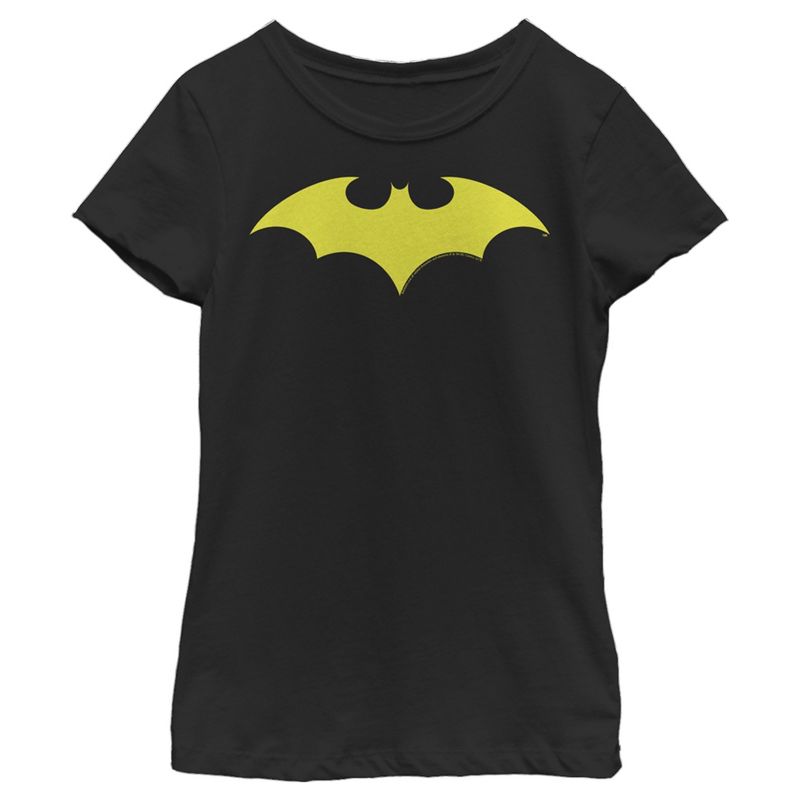 Girl's Batman Winged Hero Symbol T-Shirt, 1 of 5