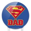 Superman Super Dad Shield Logo Acrylic Cake Topper - 3 of 4