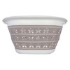 Camco Collapsible Laundry Basket, Small, Taupe/White - Pop Open Waterproof Plastic Bin with Handles for Home, Dorm, RV Storage - 3 of 4