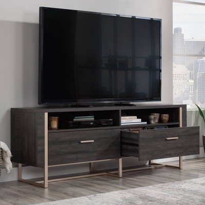 Blade Walnut 60" Modern TV Credenza with Cabinet