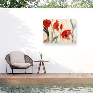 Trademark Fine Art - "Poppies" Outdoor Canvas - 1 of 4