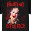 Texas Chainsaw Massacre Leatherface Resting Bitch Face Adult Black Crew Neck Short Sleeve T-shirt - 2 of 4
