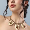 SOHI Women's Ivory White Party Stone Statement Necklace - 4 of 4