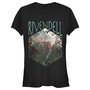 Juniors Womens Lord of the Rings Fellowship of the Ring Rivendell Hexagon T-Shirt - 1 of 4