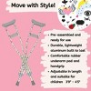 My Crutches- Youth Junior Crutches w Adjustable Handgrip and Length for Children 3'9" to 4'5"- Lightweight Aluminum w Underarm Padding- Doodle Pattern - 4 of 4
