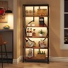 Hommoo 6-Tier Bookshelf, 70.9" Industrial Bookcase Display Shelf - 2 of 4