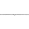 Black Bow Jewelry 0.8mm, 10k White Gold, Baby Rope Chain Necklace - 4 of 4