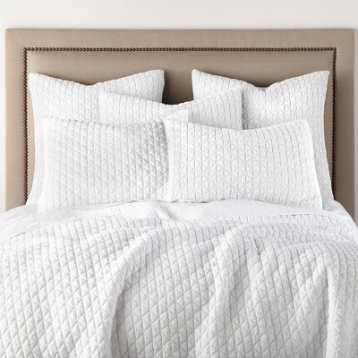 Rowan White King Reversible Microfiber Quilt Set