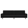 vidaXL Sofa Bed Black Velvet (100% polyester), wood, plastic Medium - 4 of 4