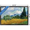 Trends International Wheat Field with Cypresses Framed Wall Poster Prints - 3 of 4