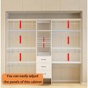 Chery Life 96'' Walk In Closet Organizer with 3 Adjustable Shelves & 3 Expandable Hanger Rods & 3 Drawers, Built-In Garment Rack, White - 4 of 4
