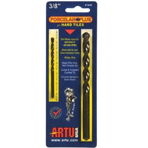 ARTU Porcelain Plus 3/8 in. X 5-5/16 in. L Tungsten Carbide Tipped Glass and Tile Bit Set Straight S - 1 of 1