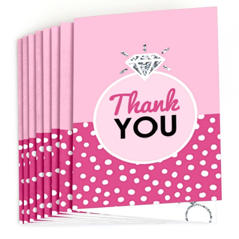 Big Dot of Happiness Bride-To-Be - Bridal Shower & Classy Bachelorette Party Thank You Cards (8 count), 2 of 6